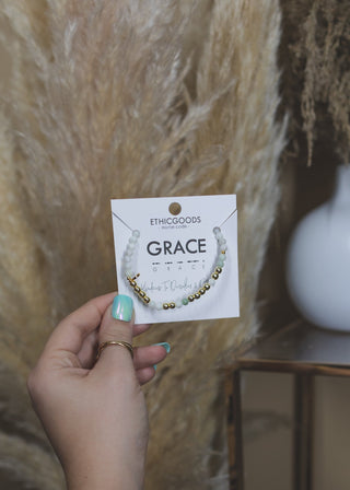 Morris Code Bracelet- Grace- Jade