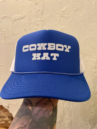 Cowboy hat Trucker Hat- blue