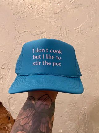 Stir the Pot Trucker Hat- turquoise