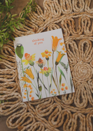 Thinking of You Field of Flowers Greeting Card