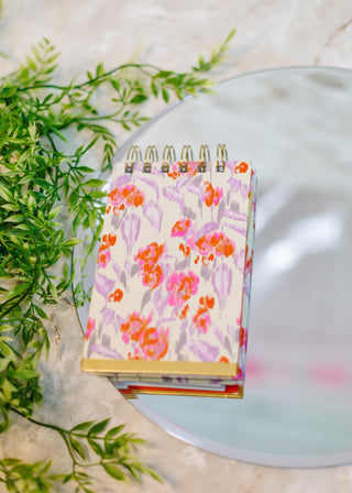 Hardcover Jotter with Pen- Blurred Floral