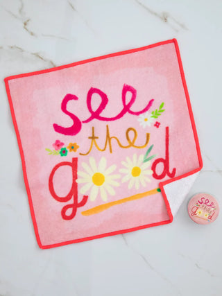 So Soft Washcloth- Pink See The Good