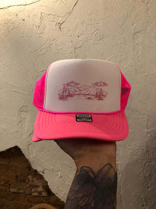 Desert Trucker Hat-pink