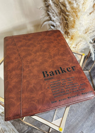 Banker (noun) Folio- Brown