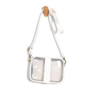 Clear Rita Crossbody Bag- White