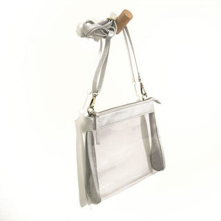 Clear Tanya TopZip Bag- Silver