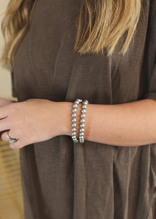 Kylie Bracelet Set- Large Silver