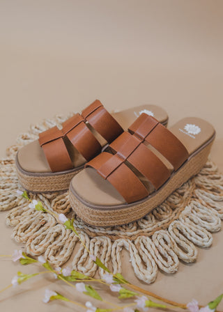 Joy Platform Sandal- Tan