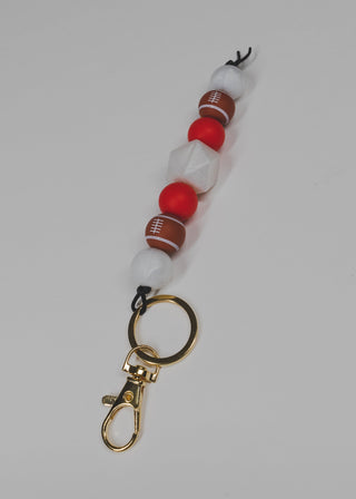 Backpack Keychains-Red Football