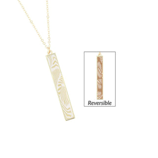 Vertical Bar Necklace-Ivory Palm