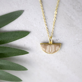 Half Shell Necklace-Ivory Palm