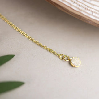 Petite Coin Necklace-Ivory Palm