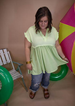 Lighten the Load Top- Lime