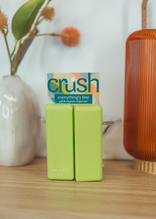 Crush Everything's Fine Pill & Vitamin Case- Lime