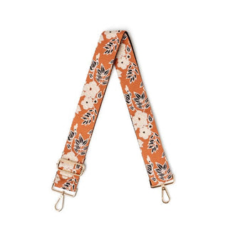 Wild Day Guitar Strap-Rust Floral