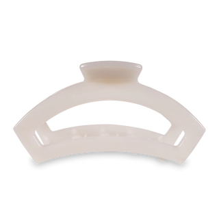 TELETIES- Open Large Hair Clip- Coconut White