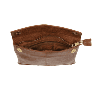 Kiara Foldover Convertible Crossbody Bag- Espresso Bean