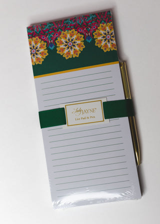 Magnetic List Pad with Pen- Medallion