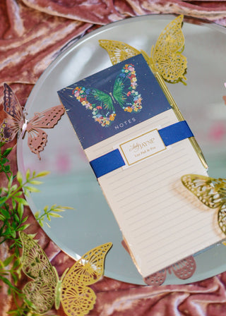 Magnetic List Pad with Pen- Butterfly